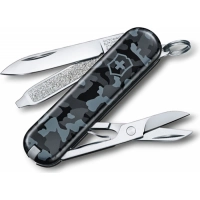 Нож перочинный Victorinox  Classic, сталь X55CrMo14, рукоять Cellidor®, синий камуфляж купить в Ростове-на-Дону