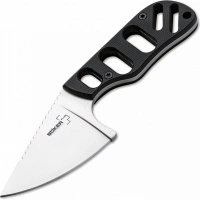 Нож с фиксированным клинком шейный Chad Los Banos Design SFB Neck, Boker Plus 02BO321, сталь 440C Satin, рукоять стеклотекстолит G10 купить в Ростове-на-Дону