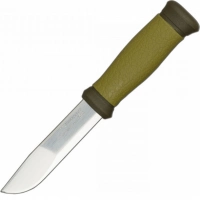 Нож с фиксированным лезвием Morakniv 2000, сталь Sandvik 12C27, рукоять пластик/резина, зеленый купить в Ростове-на-Дону