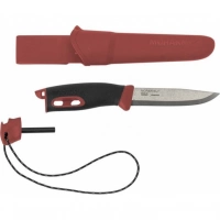 Нож с фиксированным лезвием Morakniv Companion Spark Black Red, сталь Sandvik 12C27, рукоять резина/пластик купить в Ростове-на-Дону