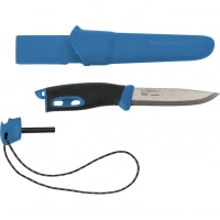 Нож с фиксированным лезвием Morakniv Companion Spark (S) Blue, сталь Sandvik 12C27, рукоять резина/пластик купить в Ростове-на-Дону