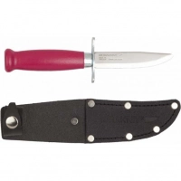 Нож с фиксированным лезвием Morakniv Scout 39 Safe Cerise, сталь Sandvik 12С27, рукоять береза, розовый купить в Ростове-на-Дону